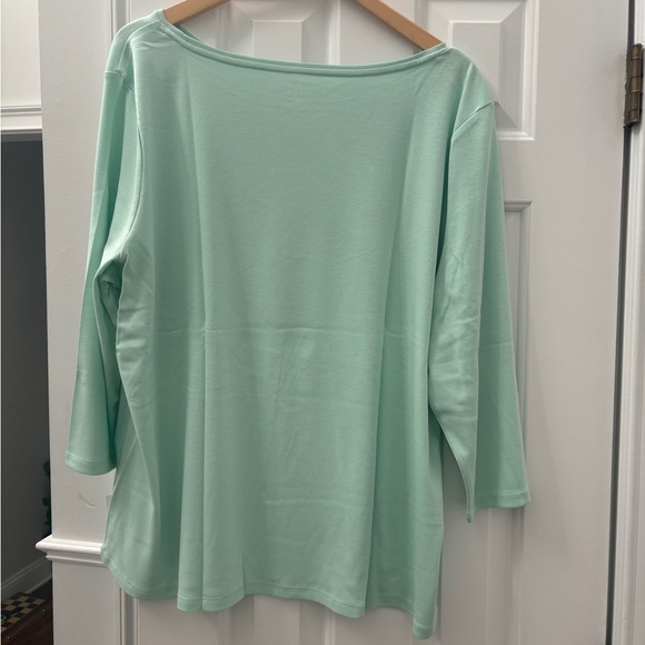 Talbots The Talbots Tee in Iced Mint, 100% Cotton, 3X, NWT - Picture 6 of 7
